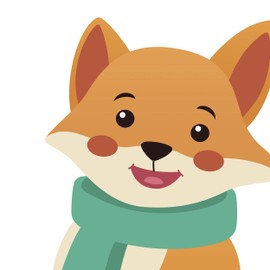 12 Napkins Die-Cut Fox Children's Animal 33 x 33 cm