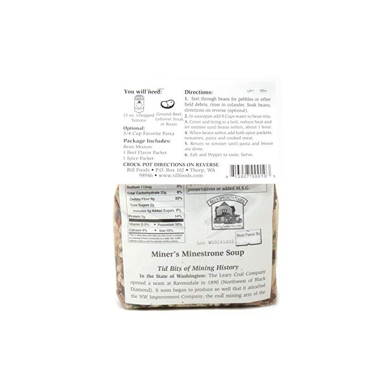 Rill Foods Miners Minestrone Soup Mix 11 oz