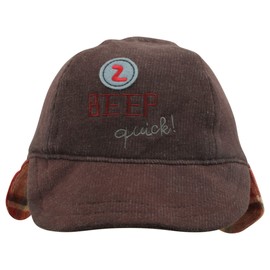 Ex-Store Baby Boys Lined Trapper Hat Purple Beep 12-24 Months