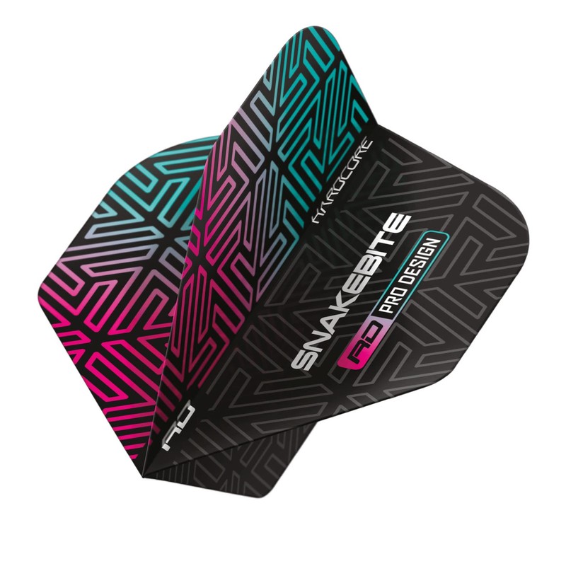 RED DRAGON Peter Wright Snakebite Hardcore Premium Black and Rainbow