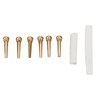 Bridge Pins Saddle Nut Set Replacement Bone Saddle Nut Brass
