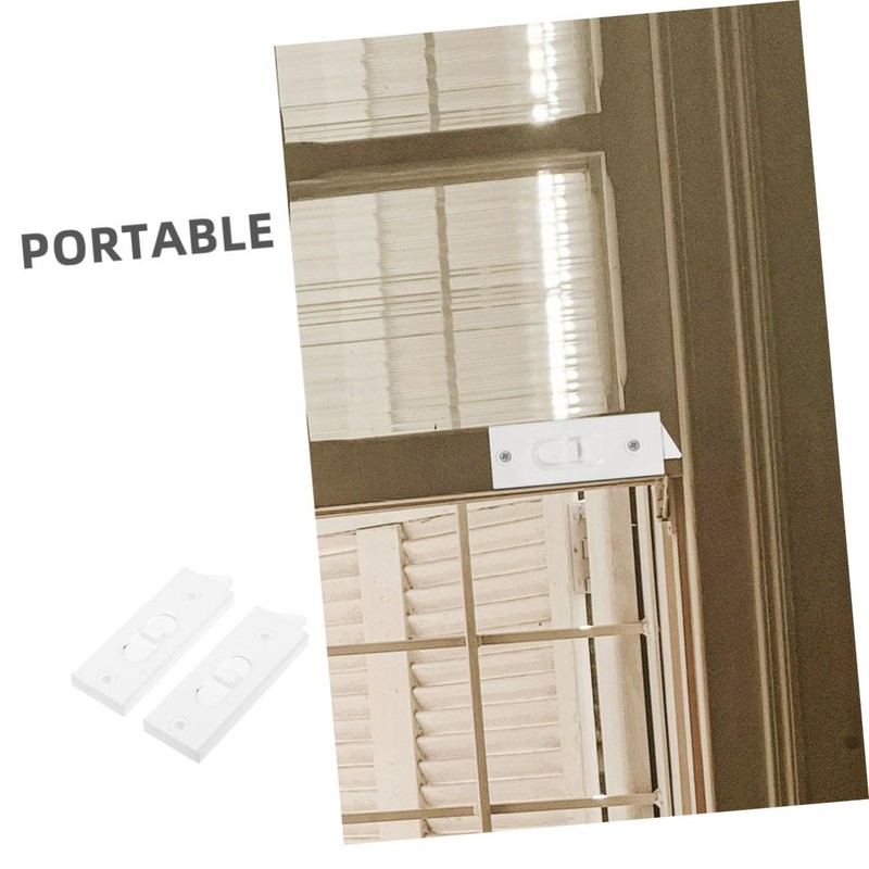 KONTONTY 2 Pair Window Stopper Sliding Door Latches Hardware Sash