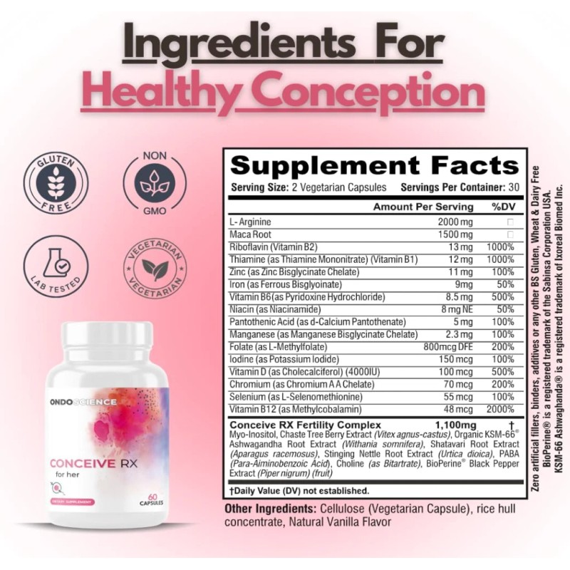 Ondo Science Fertility Supplements for Her - Preconception Supplements for