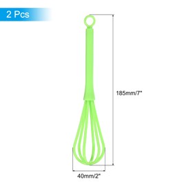 PATIKIL Hair Color Whisk, 2Pcs Plastic Mini Hair Coloring Mixer Hairdressing Dye Cream Stirrer Hair Care Styling Tools for Blending, Whisking, Beating, Stirring, Multifunction Use, Green