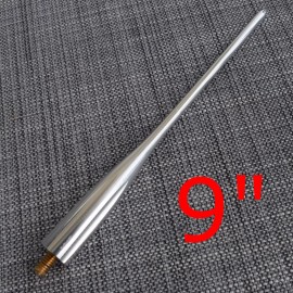 V M S Racing FOR 97-16 FORD F150 F250 F350 SILVER SPIKED STYLE SHORT SCREW IN STUBBY ANTENNA