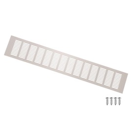 uxcell Door Air Vent Cover, 23.6" x 4" Aluminum Ventilation Grille Decorative Covers Louvered Air Return Vent Cover with Screws for Cabinet Wardrobe Door Wardrobe Shoes Cabinet (Grey)