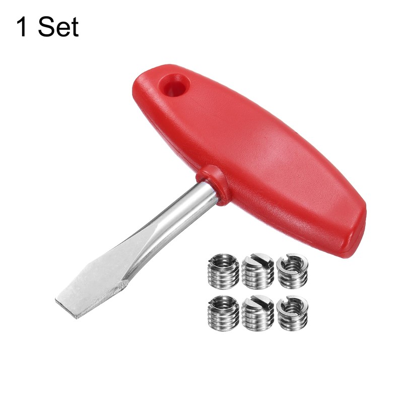 sourcing map T Handle Flat Head Screwdriver 10mm T Handle