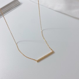 14K cubic daily necklace gift gold cubic daily necklace gold (yellow gold) / 14K 큐빅 데일리 목걸이 선물 금 큐빅 데일리 목걸이  골드(yellow gold)