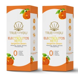 Electrolitos sin Azúcar, Hidratación en Polvo, Fórmula Premium con Minerales Escenciales y Minerales Traza. Keto, Paleo y Vegano, Paquete de 7 Sobres, Cada uno con 1 Porcion de 6.5 Gramos. (Mandarina/Mandarina, 2Pack)
