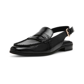 Anne Klein Women's Believer Sling-Back Mule Loafer Mule Loafer, Black,8.5 M