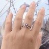 PRAYMOS June Birthstone Rings for Women 925 Sterling Silver Stackable