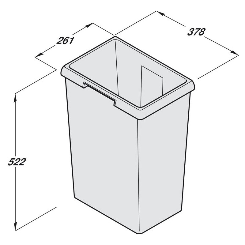 Replacement Bin, Euro Cargo, Hailo, Capacity 35 l