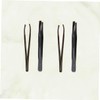 TOVINANNA 4pcs Black Stainless Steel Eyebrow Clips Eyebrow Shaping Tools