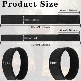 12pcs Black Boot Straps Adjustable Ankle Bootstraps Elastic Military Boot Straps Flexible Tactical Cowboy Boot Bands for Hiking Hunting Fishing Cycling Running Military Army Uniforms