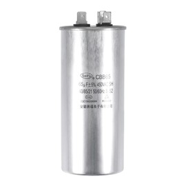 uxcell Run Capacitor Round CBB65 65uF 65mfd 450V AC 40/85/21 Aluminum Case with Terminal for Air Conditioner Compressor Motor Heat Pump Condenser