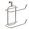 Basicwise Over-The-Side Tank Double Toilet Paper Holder Compact Modern Bathroom