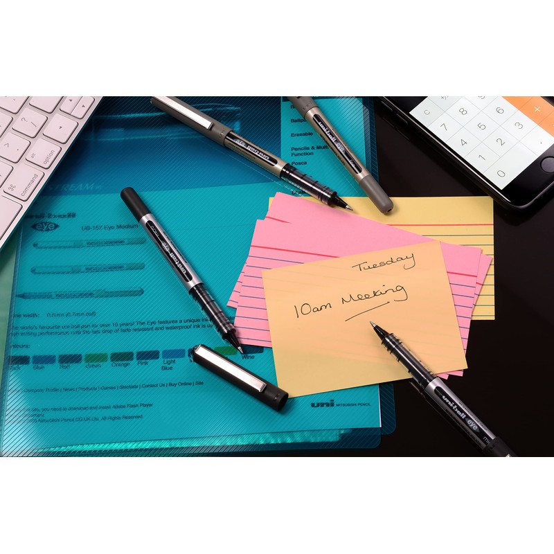 uni-ball Case 8 Rollers Liquid Ink UB-157 Primary Colours