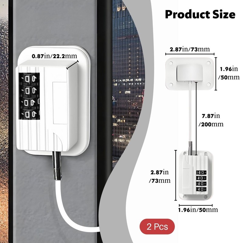 Pack of 2 Fridge Lock with Code, Fridge Lock No