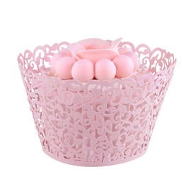 Longsing Wedding Cupcakes Cupcake Wrapper Cupcake Decorations for Wedding Birthday Party Supplies Pack of 50