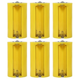 Coliao 6pcs AA to D Battery Adapter 3 AA to D Size Parallel Battery Convertor Adapter Holder 3 AA to 1 D Battery Adapters Converter 1.5V Output Battery Holder Case Box