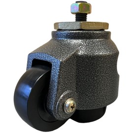 4 S-Type Leveling Casters Nylon Wheels 100S Hexagon Top Plate with Bolt & Nut Included