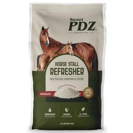 Sweet PDZ Horse Stall Refresher Granules, Stall Refresher Odor Eliminator, Barn Stall Deodorizer, 40 lbs