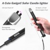 JEVSTU Electric Lighter, Candle Lighter USB Rechargeable, Arc Windproof Flameless
