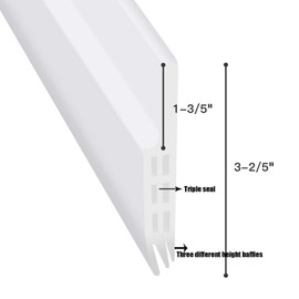 Camel Home Door Draft Stopper - Self Adhesive Door Seal, Soundproof, Weatherproof, 2" W x 39" L (2 Pack White)