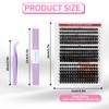 320Pcs Soft Natural Cluster Lashes Kit, 60D+80D+100D DIY Extension Kit,