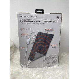Sharper Image Weighted Heating Pad 9 Massaging Calming Heat Vibration 4lb 12x24 SHARPER IMAGE