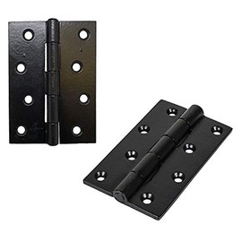 1 x Pair of 75MM (3 INCH) CAST Iron Butt Hinges Black Powder Coated
