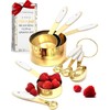 White and Gold Measuring Cups and Spoons Set – 8-Piece