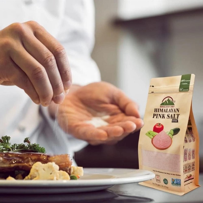 Himalayan Chef Pink Himalayan Salt – Fine Grain, 1 lbs,