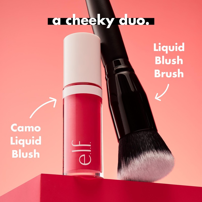 e.l.f. Camo Liquid Blush Brush, Angled Blush Brush Ideal For