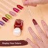 Subay 100pcs Fan-shaped Nail Swatches Sticks with Number Stickers, False