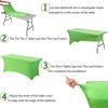 2 Pack 6ft Stretch Spandex Grass Green Table Cover for