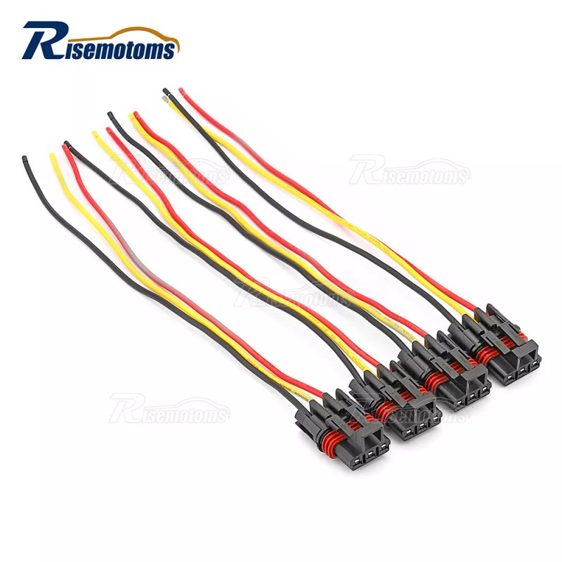 risemotom8 8PCS Pulse Power Plug Connector Pigtail Adapter For Polaris