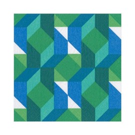Caspari Entertaining with Color Theory Napkin Luncheon Paper, Green, 16.5 x 16.5 x 3 cm