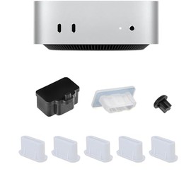 Dust cover compatible for mac mini m4 / m4 pro, (USB C,for HDMI,3.5mm jack,RJ45 Protective Cover) (White)