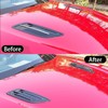 2PCS ABS Carbon Fiber Pattern Hood Vent Trim Covers Compatible