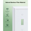 2-Pack Quad Toggle Light Switch Cover Plate, Pure White Decorative