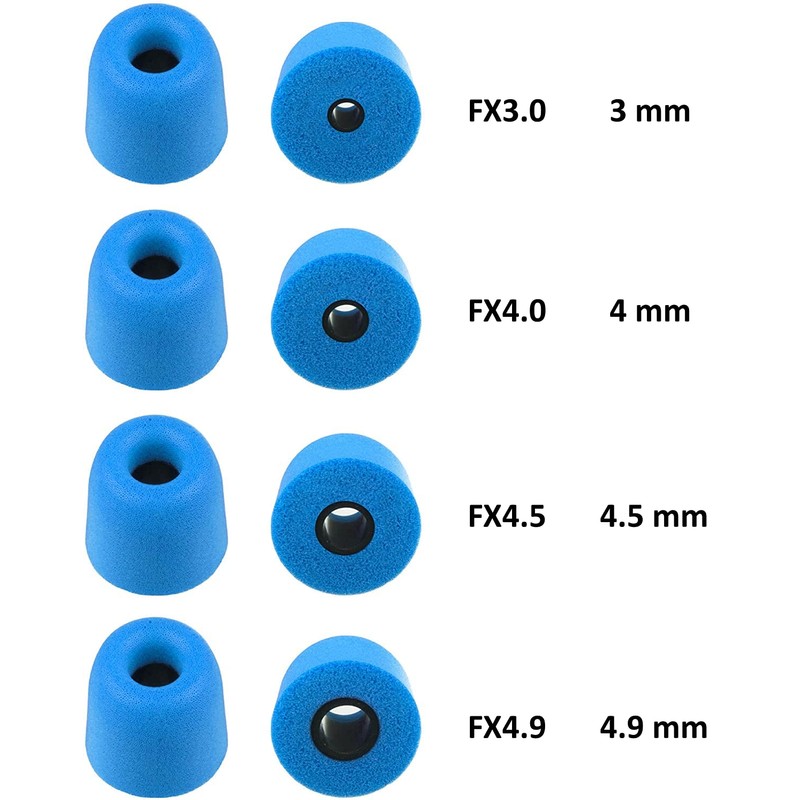 Xcessor FX3.0 (S) 4 Paar Memory Foam In Ear Kopfhörer