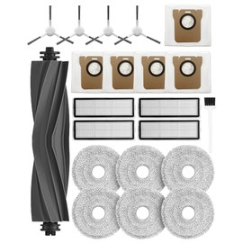 iRobacc 21 PCS Replacement Part for Dreame L10 Ultra /L10s ultra /L10s pro/ L10s Pro Gen 2/ L10 prime; Xiaomi X10+/ X20+ Vacuum Cleaner,1Rubber Main Brush,6Mop Pads, 5Dust Bag,4Filters