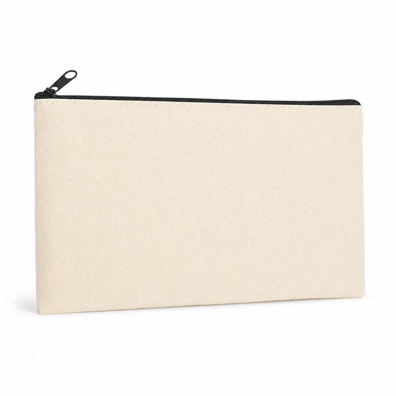 Blank Canvas Zipper Pouches for DIY Crafts, 8.27 × 4.72