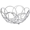 Excellent Houseware Fruit Basket, Decorative Fruit Bowl, Chrome, Diameter 26