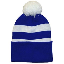 Arena Scarves Sheffield Weds Fans Bobble Hat in Royal Blue and White