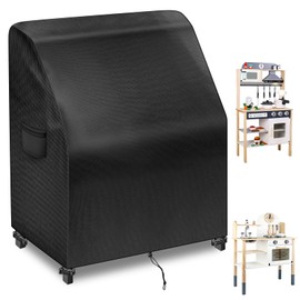 Matschküche Abdeckung, 78x37x92cm Matschküche Kinder Outdoor Abdeckung mit Schnalle, Abdeckung Matschküche aus 420D Oxford-Gewebe, 100% Wasserdicht,Staubdicht,UV-Schut Schutzhülle für Kinderküche