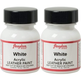 Angelus pintura acrílica para piel, blanco, 1 oz, paquete de 2