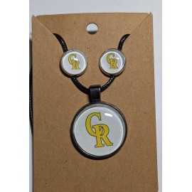 High School Earrings And Necklace Set
