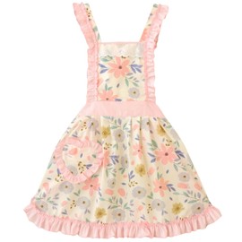 CRB Fashion Ladies Women For Cooking Baking Chef Apron with Pocket (Orange), Orange, One Size